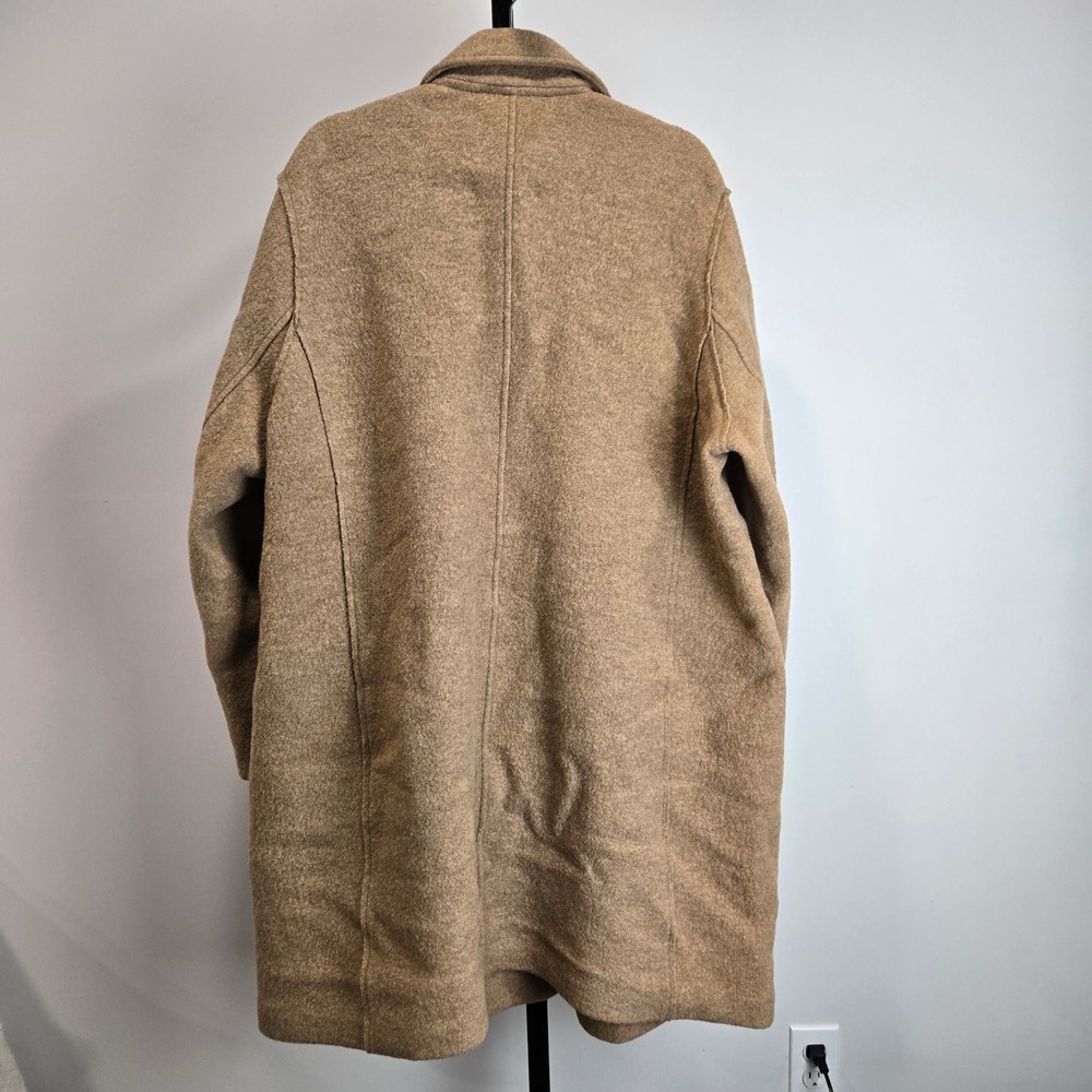 J.Crew Daphne Top Coat Italian Boiled Wool Tan Brown Plus 20 Double Breasted - Picture 6 of 8